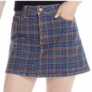 🩷❤️🧡💛💚💙 A+O Rainbow Denim Mini Skirt